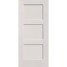 20-minute fire-rated fiberglass entry door, 3 panel shaker, 36" x 80", white satin smooth finish