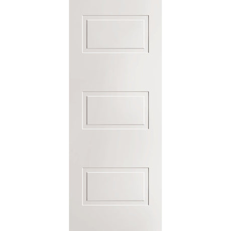 Steel edge entry door, 3 panel urban, 32" x 80", primed white finish