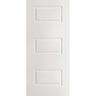Steel edge entry door, 3 panel urban, 36" x 80", primed white finish