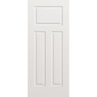 Steel edge entry door, 3 panel urban Craftsman, 34" x 80", primed white finish