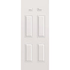 Steel edge entry door, 4 panel blank top, 32" x 80", primed white finish