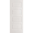 Steel edge entry door, 4 panel urban, 32" x 80", primed white finish