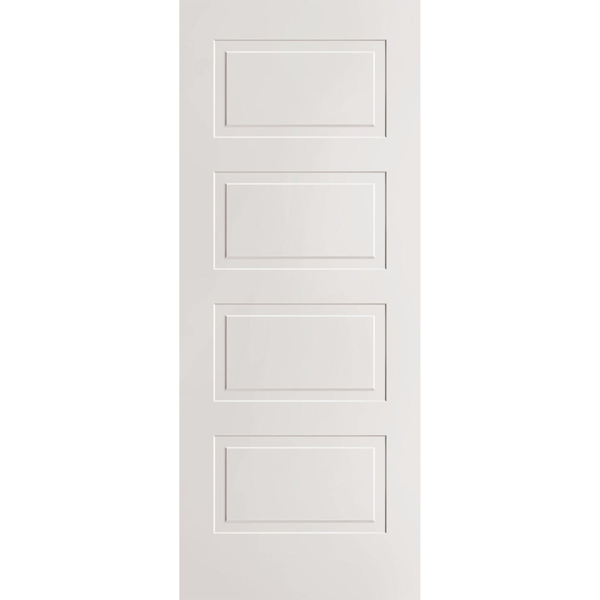 Steel edge entry door, 4 panel urban, 32" x 80", primed white finish