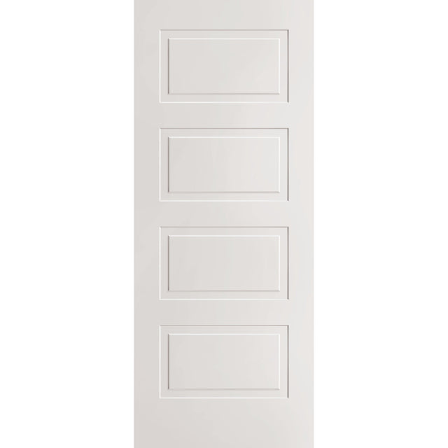 Steel edge entry door, 4 panel urban, 32" x 80", primed white finish