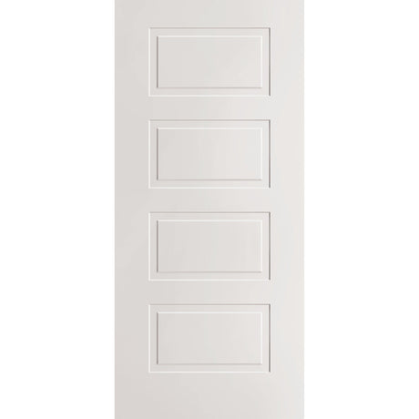 Steel edge entry door, 4 panel urban, 36" x 80", primed white finish