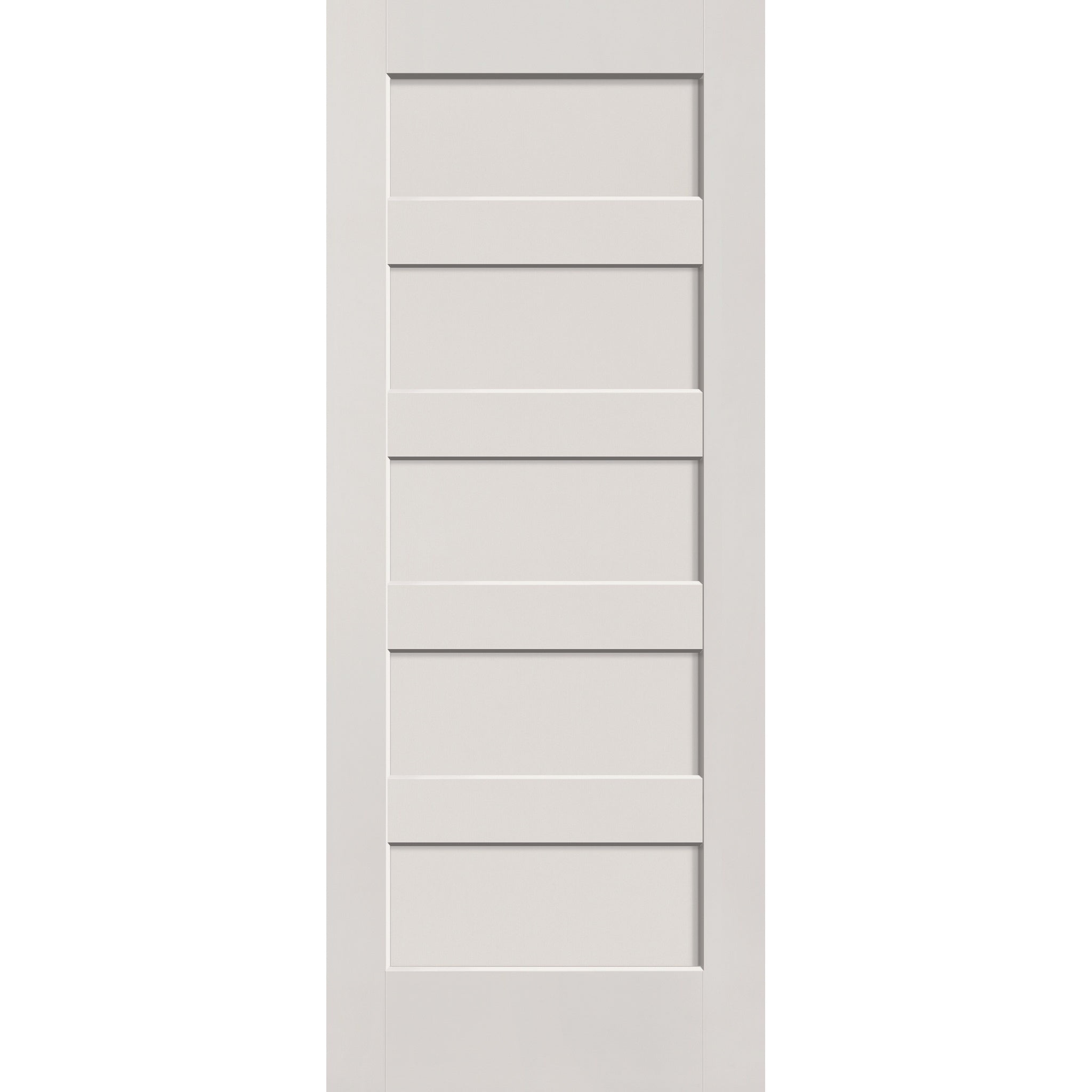 20-minute fire-rated fiberglass entry door, 5 panel shaker, 32" x 80", white satin smooth finish