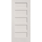 20-minute fire-rated fiberglass entry door, 5 panel shaker, 36" x 80", white satin smooth finish