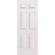 Steel edge entry door, 6 panel, 30" x 80", primed white finish