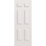Steel edge entry door, 6 panel, 30" x 80", primed white finish