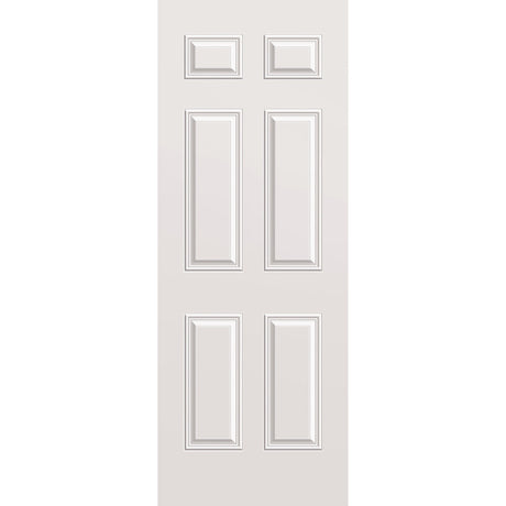 Steel edge entry door, 6 panel, 30" x 80", primed white finish