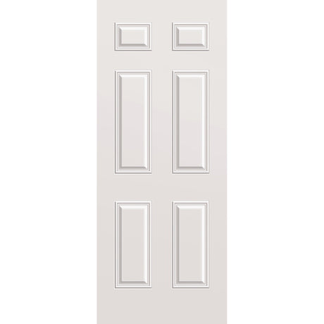 Steel edge entry door, 6 panel, 32" x 80", primed white finish