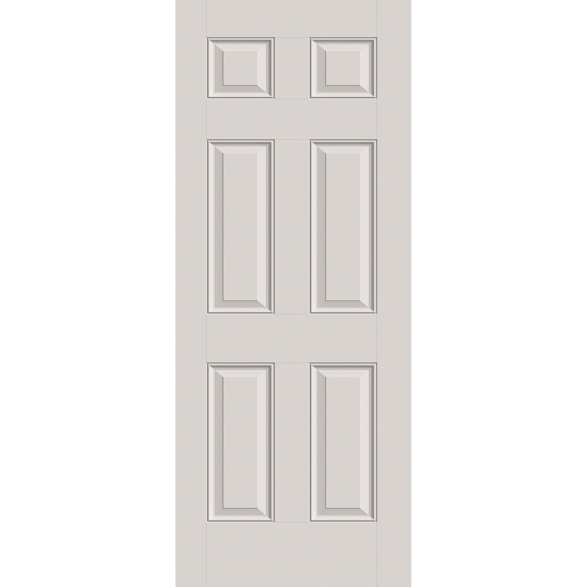 20-minute fire-rated fiberglass entry door, 6 panel, 32" x 80", white satin smooth finish