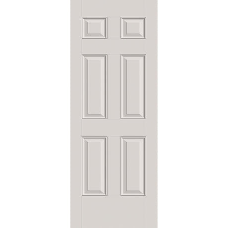 Fiberglass entry door, 6 panel, 32" x 84", white satin smooth finish