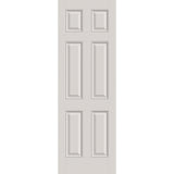 20-minute fire-rated fiberglass entry door, 6 panel, 32" x 96", white satin smooth finish