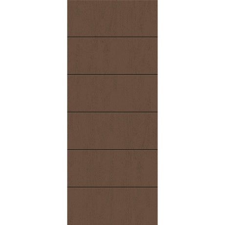 Fiberglass entry door, contemporary 5, 32" x 80", fine woodgrain finish
