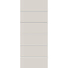 Fiberglass entry door, contemporary 5, 32" x 80", white satin smooth finish