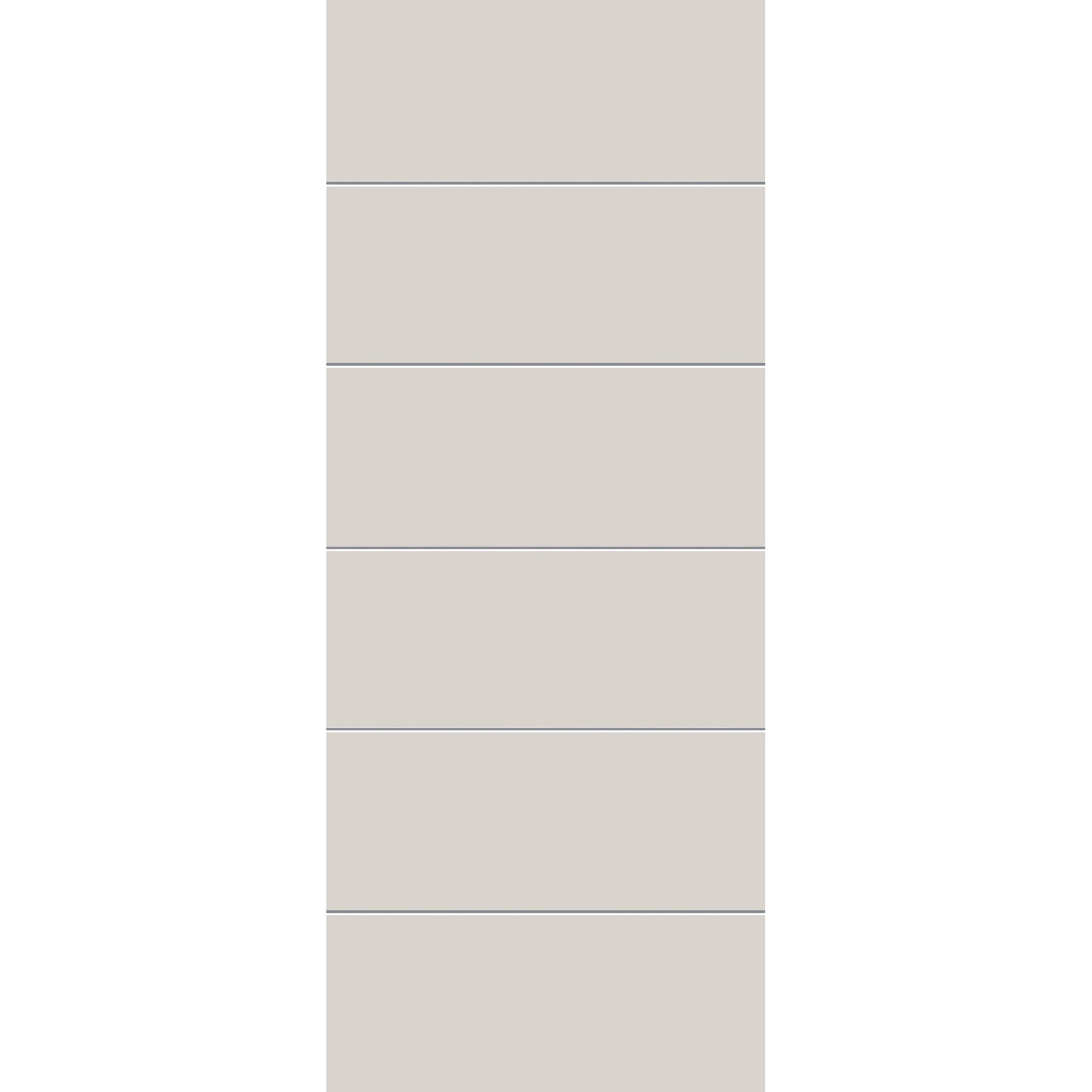 Fiberglass entry door, contemporary 5, 32" x 80", white satin smooth finish