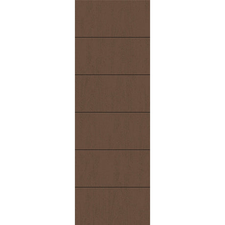 Fiberglass entry door, contemporary 5, 32" x 96", fine woodgrain finish