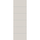 Fiberglass entry door, contemporary 5, 32" x 96", white satin smooth finish