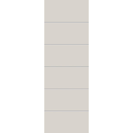 Fiberglass entry door, contemporary 5, 32" x 96", white satin smooth finish