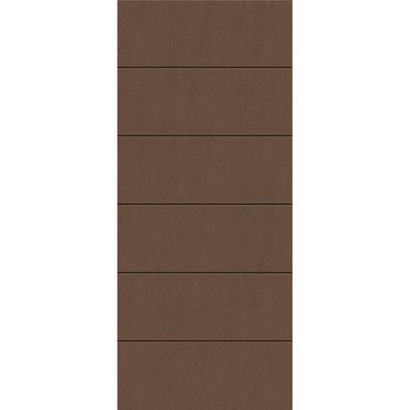 Fiberglass entry door, contemporary 5, 34" x 80", fine woodgrain finish