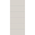 Fiberglass entry door, contemporary 5, 34" x 80", white satin smooth finish