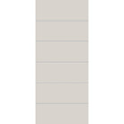 Fiberglass entry door, contemporary 5, 34" x 80", white satin smooth finish