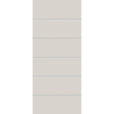 Fiberglass entry door, contemporary 5, 34" x 80", white satin smooth finish