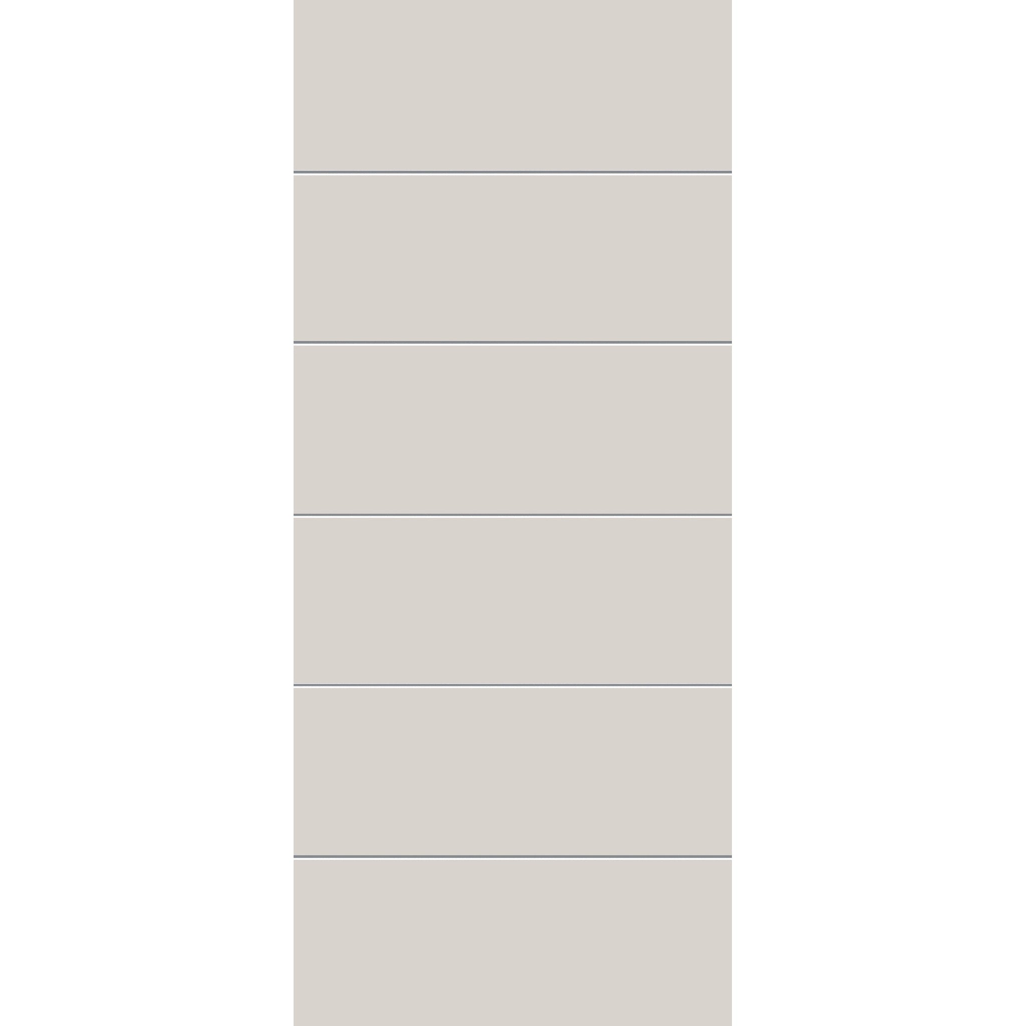 Fiberglass entry door, contemporary 5, 34" x 80", white satin smooth finish