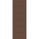 Fiberglass entry door, contemporary 5, 34" x 96", fine woodgrain finish