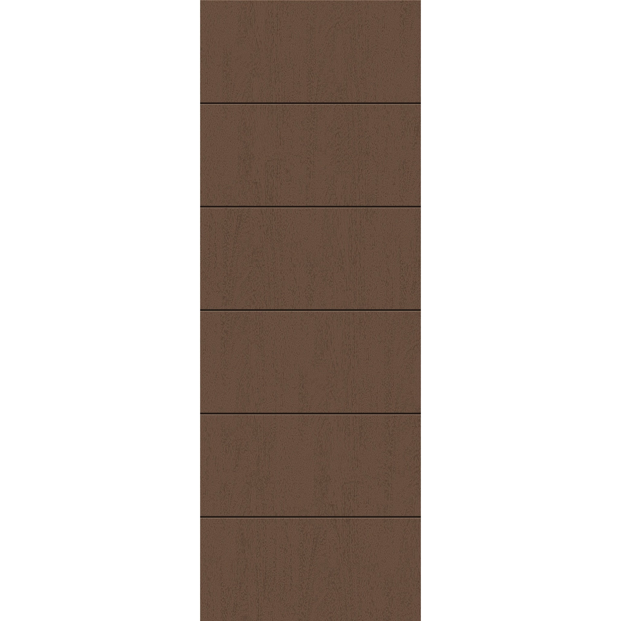 Fiberglass entry door, contemporary 5, 34" x 96", fine woodgrain finish