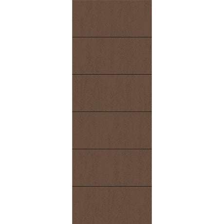 Fiberglass entry door, contemporary 5, 34" x 96", fine woodgrain finish