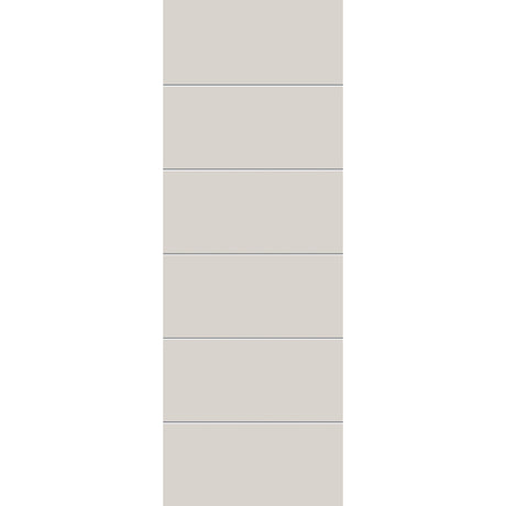 Fiberglass entry door, contemporary 5, 34" x 96", white satin smooth finish