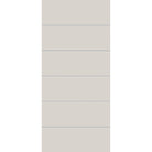 Fiberglass entry door, contemporary 5, 36" x 80", white satin smooth finish