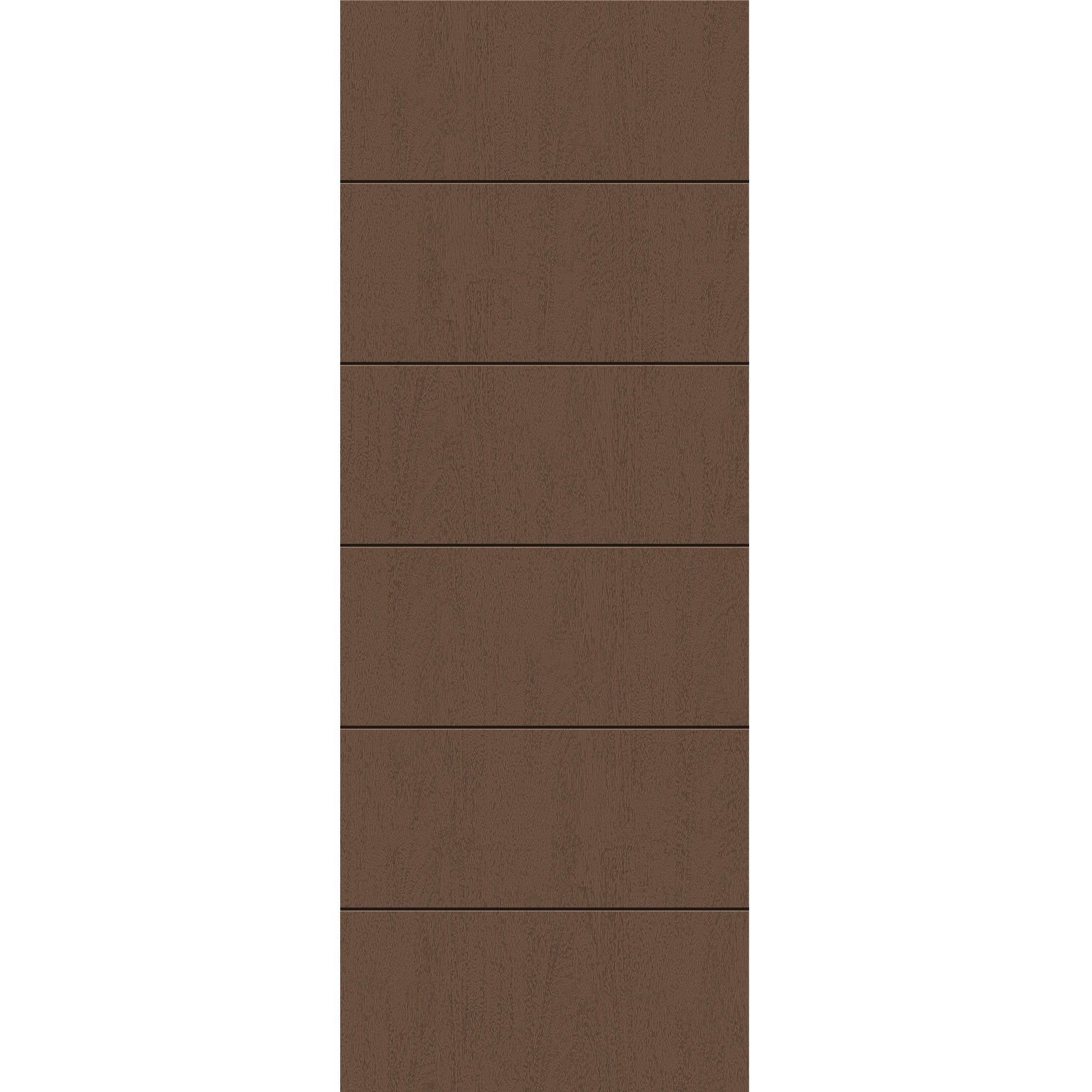 Fiberglass entry door, contemporary 5, 36" x 96", fine woodgrain finish