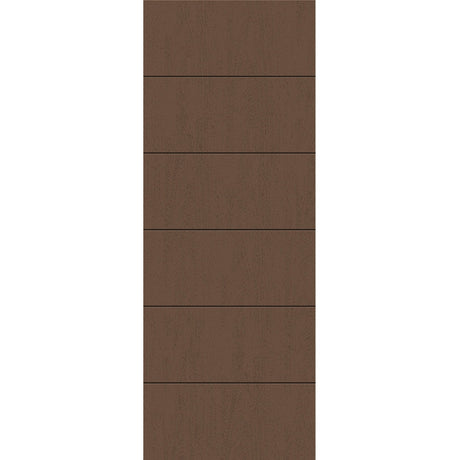 Fiberglass entry door, contemporary 5, 36" x 96", fine woodgrain finish