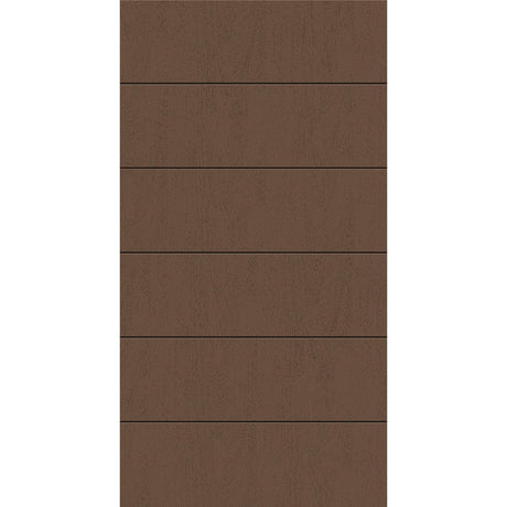 Fiberglass entry door, contemporary 5, 42" x 80", fine woodgrain finish
