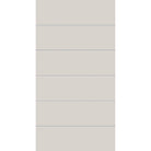 Fiberglass entry door, contemporary 5, 42" x 80", white satin smooth finish