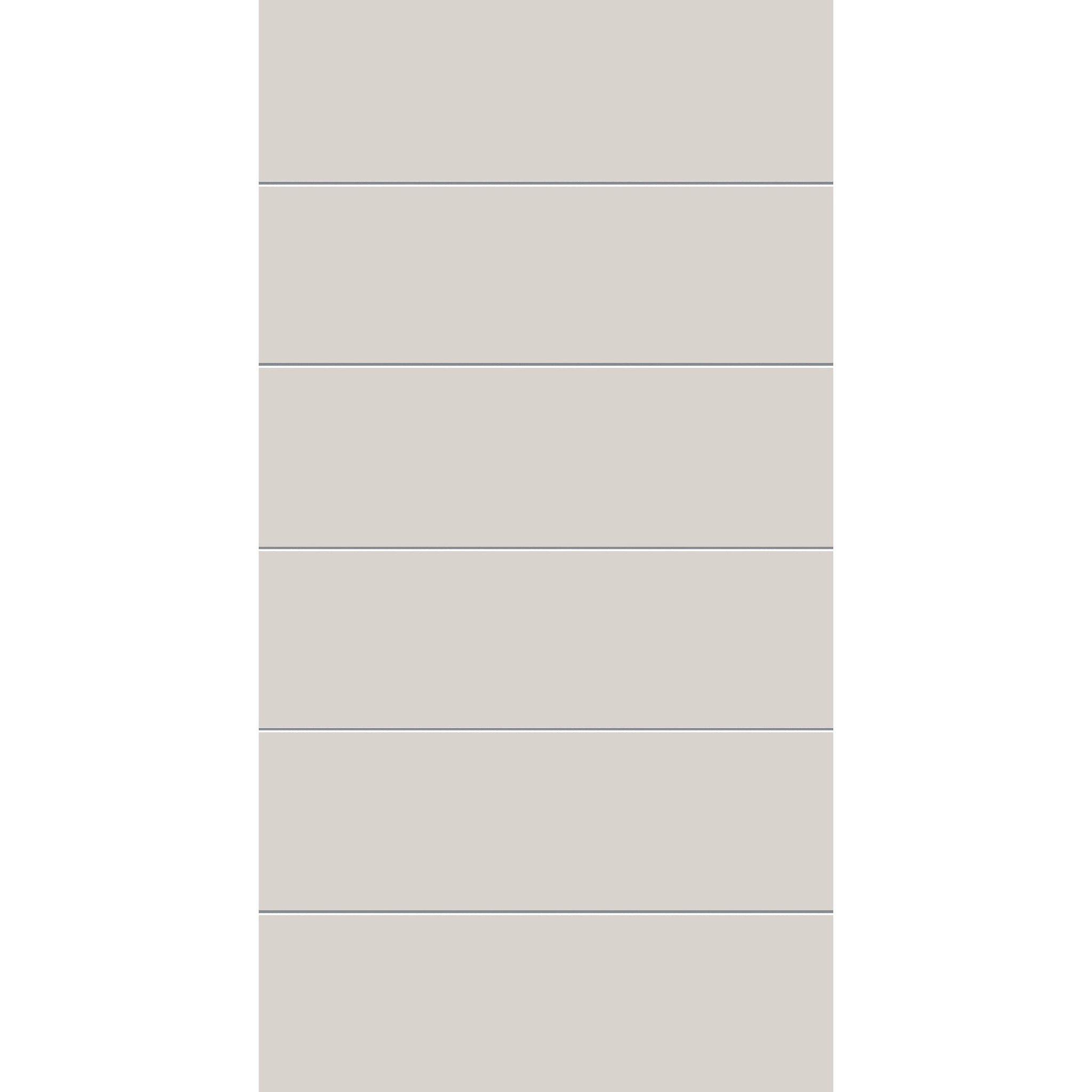 Fiberglass entry door, contemporary 5, 42" x 80", white satin smooth finish
