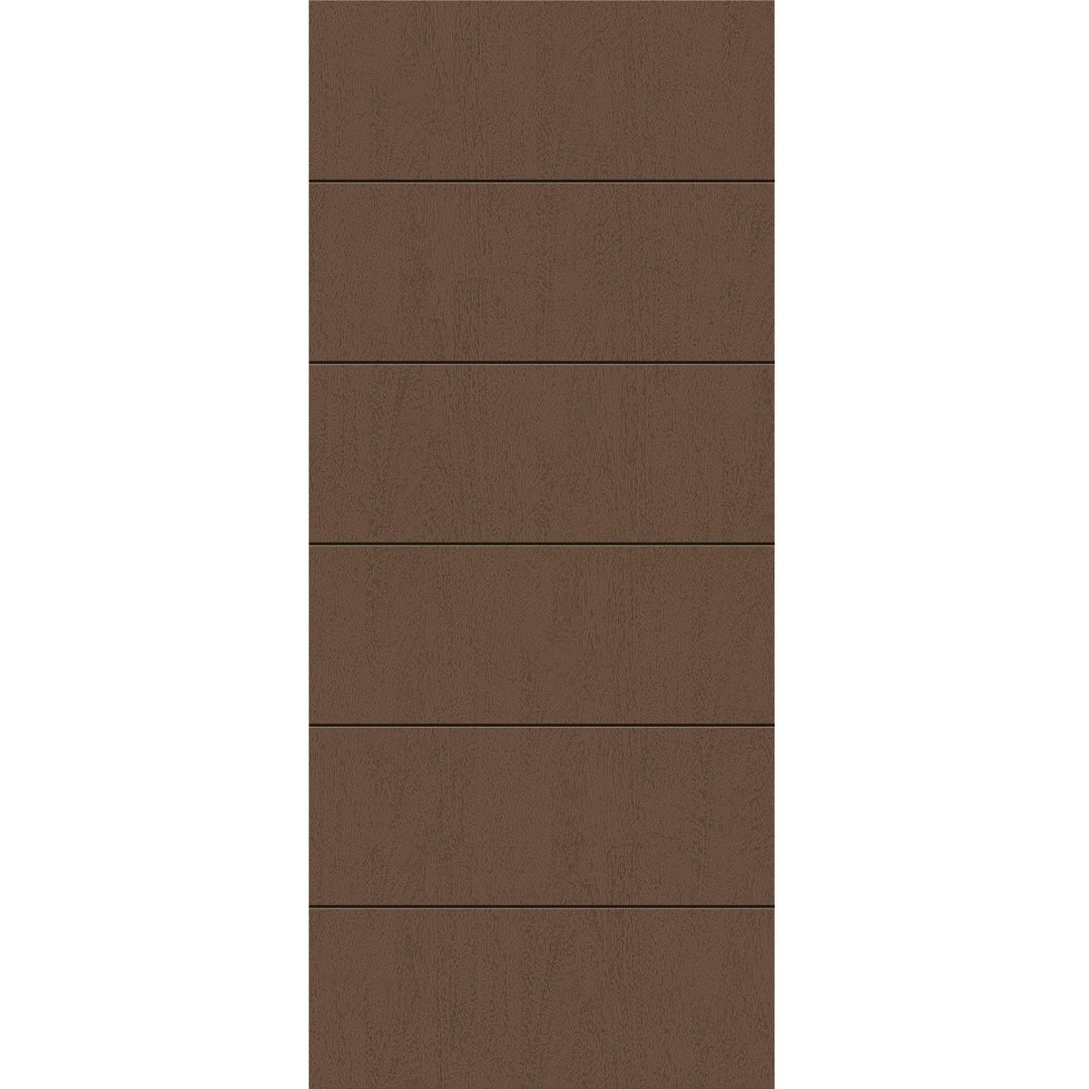Fiberglass entry door, contemporary 5, 42" x 96", fine woodgrain finish