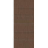 Fiberglass entry door, contemporary 5, 42" x 96", fine woodgrain finish