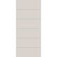 Fiberglass entry door, contemporary 5, 42" x 96", white satin smooth finish