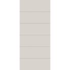Fiberglass entry door, contemporary 5, 42" x 96", white satin smooth finish