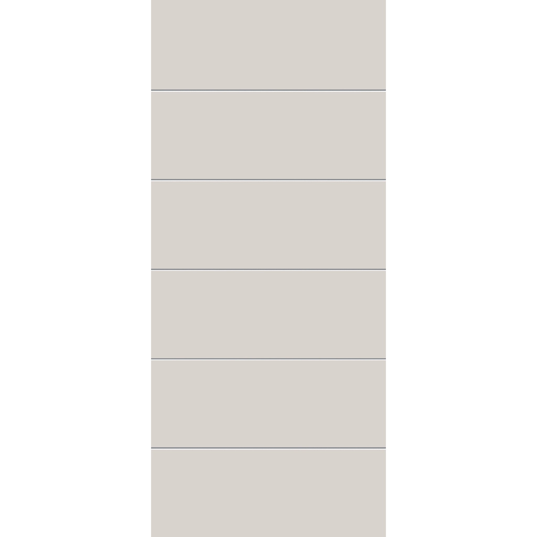Fiberglass entry door, contemporary 5, 42" x 96", white satin smooth finish