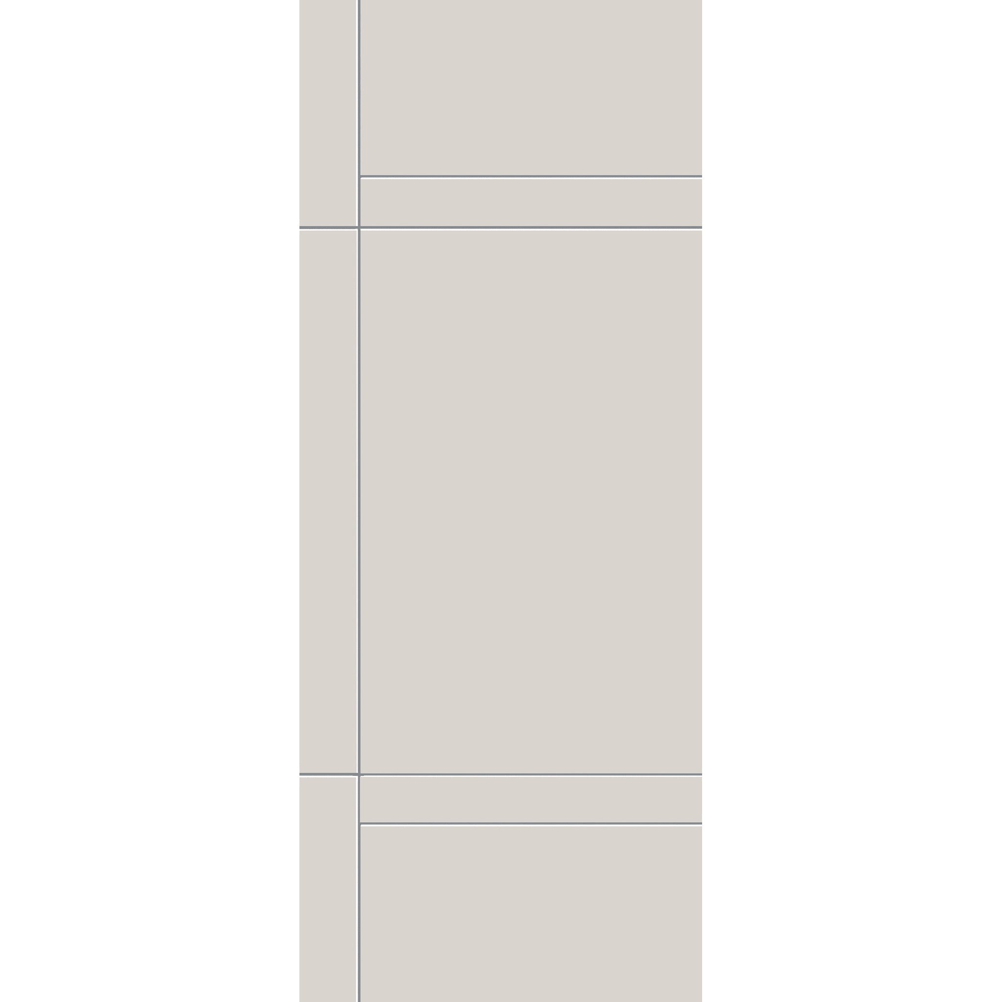 Fiberglass entry door, contemporary 12, 32" x 80", white satin smooth finish