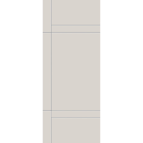 Fiberglass entry door, contemporary 12, 32" x 80", white satin smooth finish