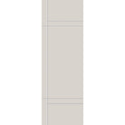 Fiberglass entry door, contemporary 12, 32" x 96", white satin smooth finish