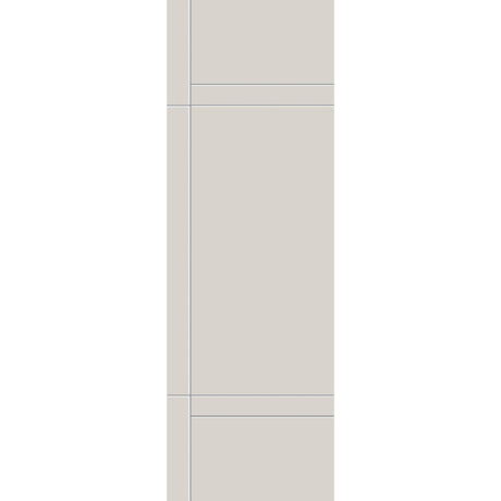 Fiberglass entry door, contemporary 12, 32" x 96", white satin smooth finish