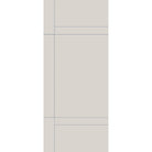 Fiberglass entry door, contemporary 12, 34" x 80", white satin smooth finish