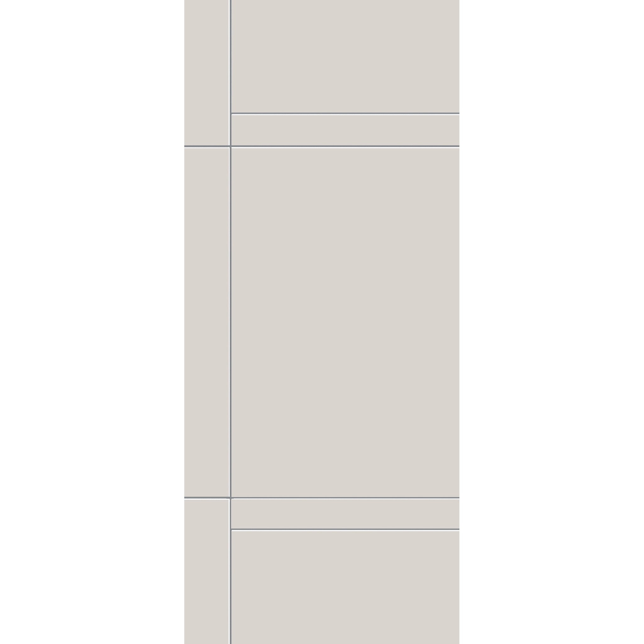 Fiberglass entry door, contemporary 12, 34" x 80", white satin smooth finish